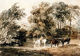 Horses Drinking At A Pool by Peter de Wint